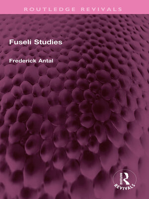cover image of Fuseli Studies